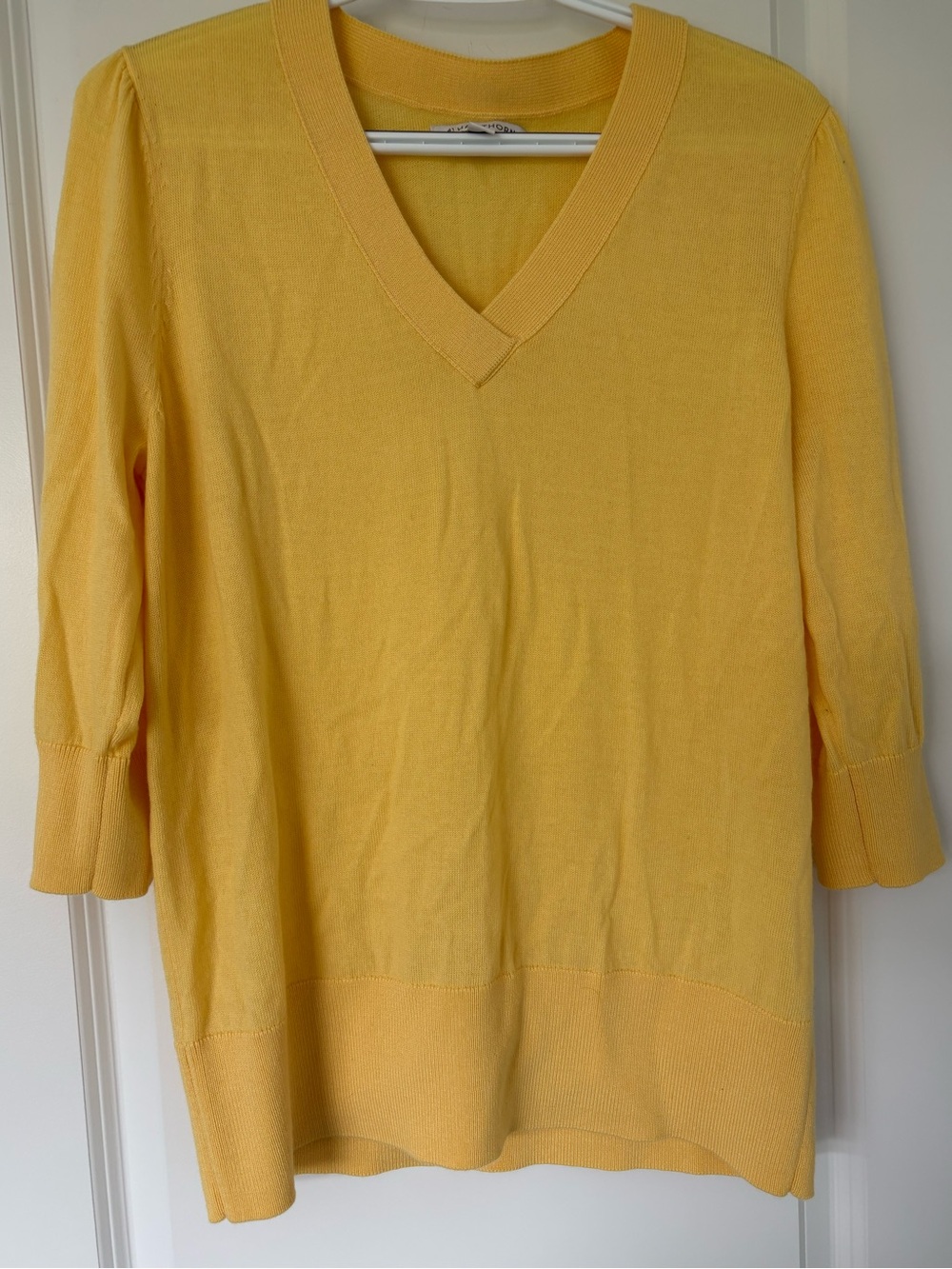 41 Hawthorn Yellow V neck Sweater - Large